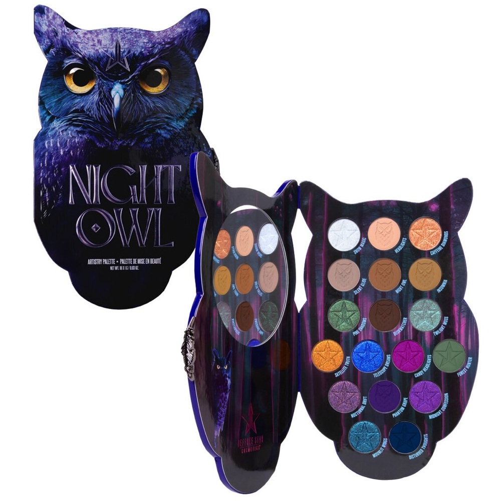 Jeffree Star Night Owl Artistry Palette- mattes, duochromes, metallics, shimmers